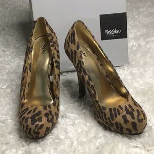 7 Massimo Animal print Suede Platform Stiletto Heels